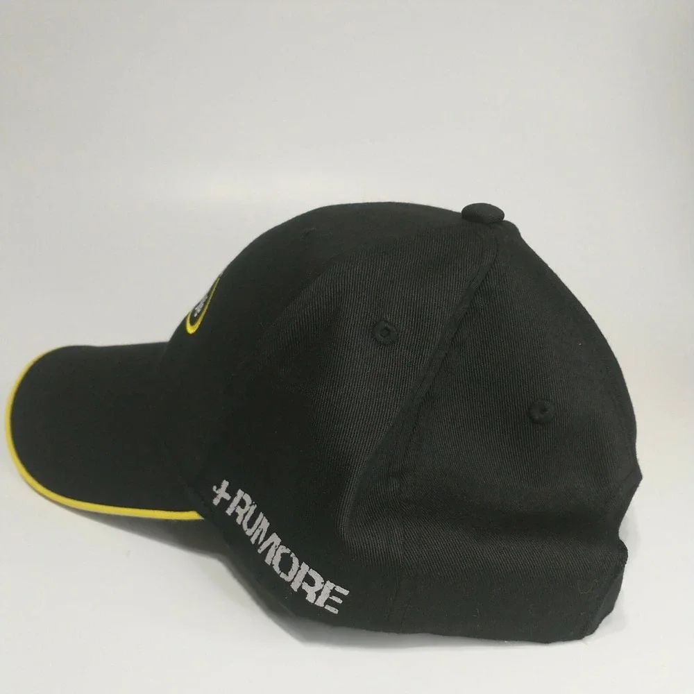 Tubi Style Exhaust Black Yellow Embroidered Baseball Cap Mens One Size +RUMORE